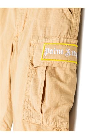 Camel brown cotton blend cargo shorts PALM ANGELS KIDS | PBCS001S23FAB0011701